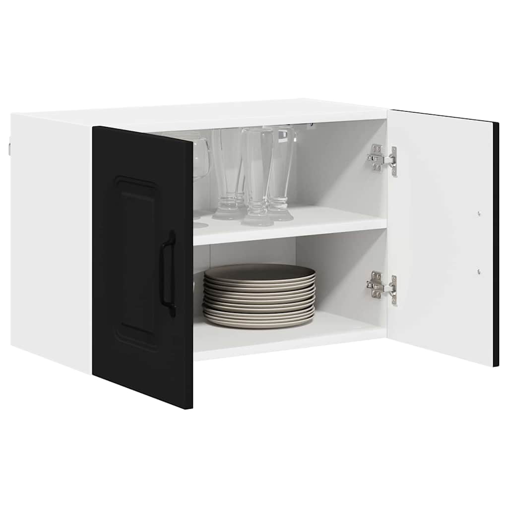 Kitchen Wall Cabinet with Shelf 2 pcs Black 60 x 31 x 40 cm